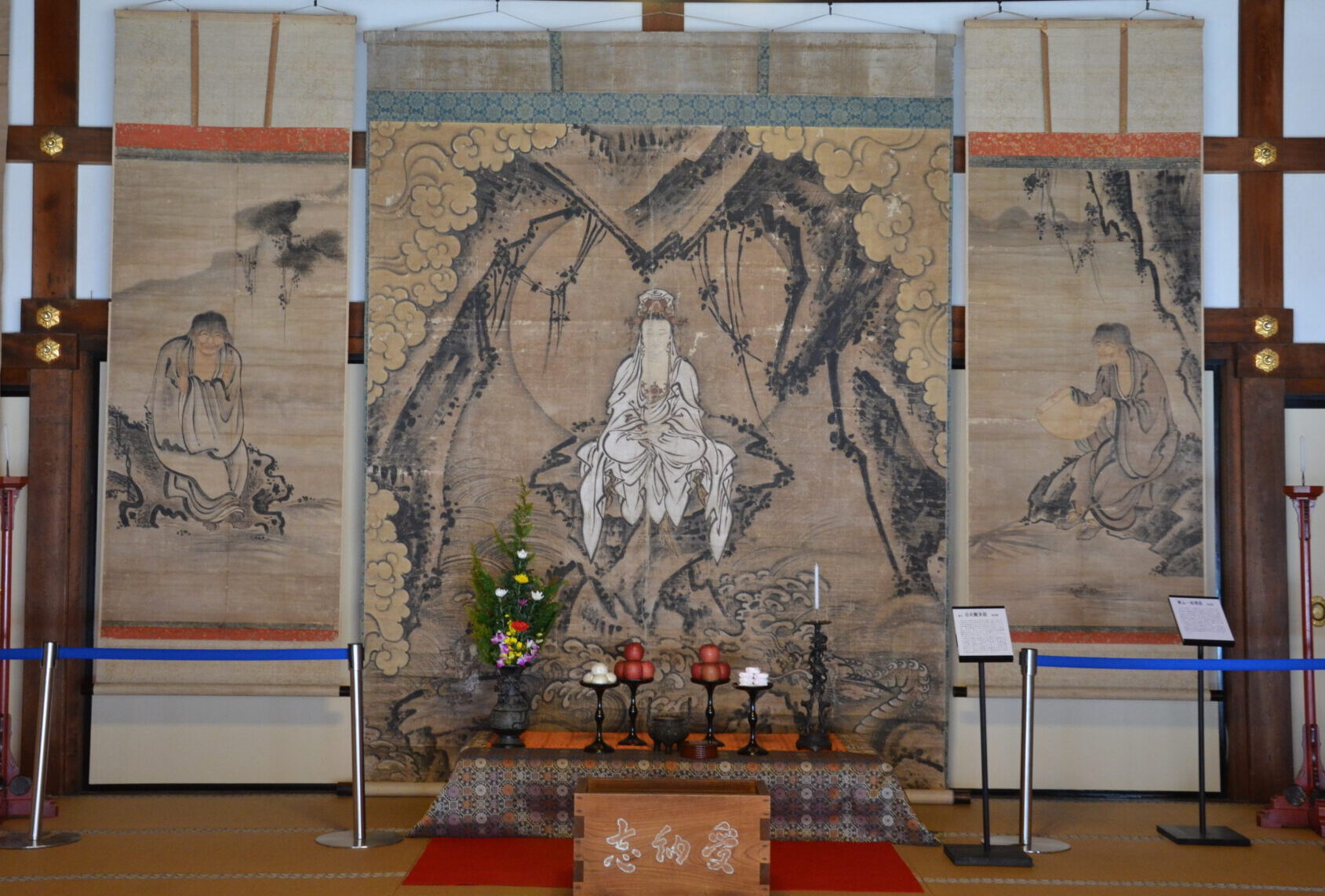 「東福寺涅槃像」明兆 彩色木版刷り １枚|釈迦涅槃図 江戸時代 仏教美術 木版画 東福寺涅槃像」明兆 彩色木版刷り 1枚|釈迦涅槃図 江戸時代 仏教美術